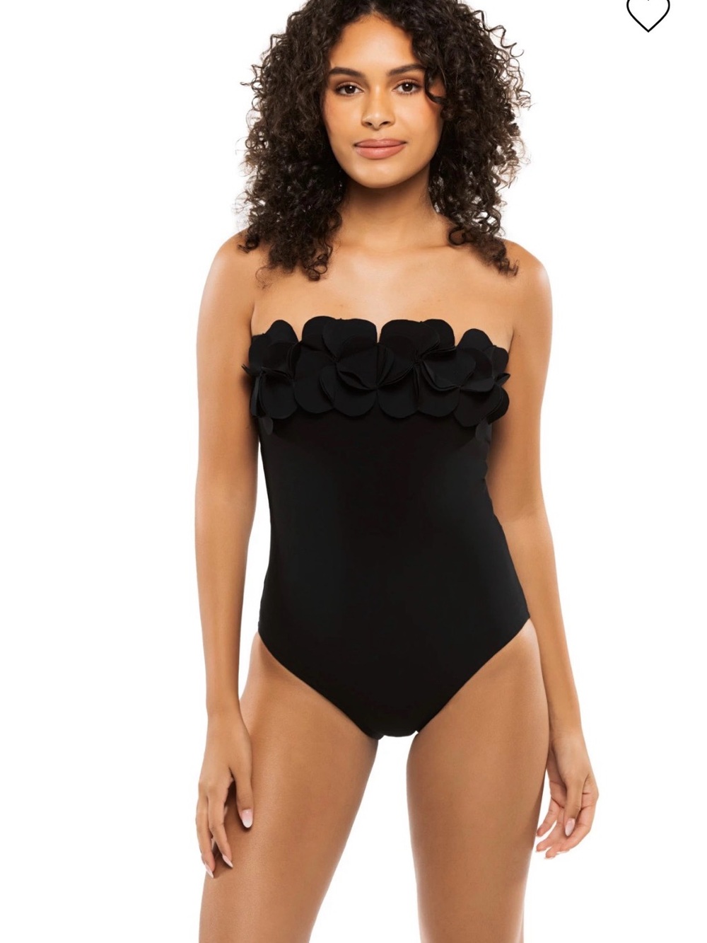 KARLA COLLETTO Tess Bandeau One Piece Swimsuit NWT Size 6 Black